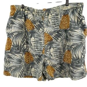 Tommy Bahama Swim Trunks Mens XL Hawaiian Pineapple Tropical Mesh Liner Nylon